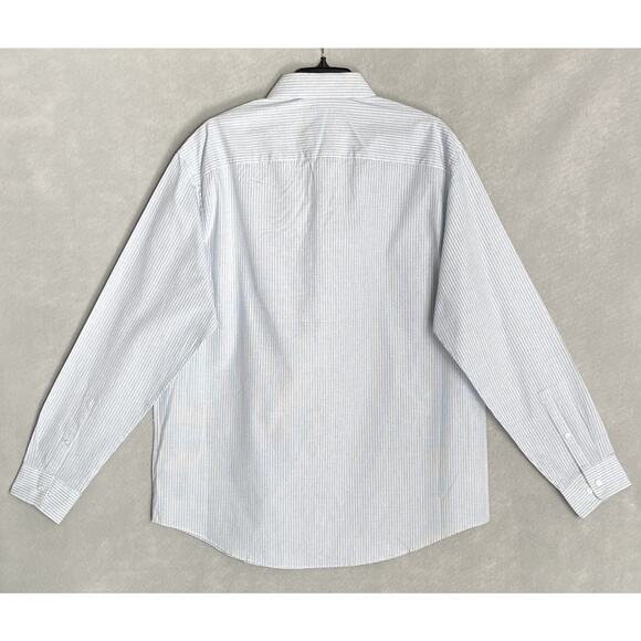 Calvin Klein Men's Large 16-16.5 34/35 Dress Shirt Regular Fit Blue Check NEW - Picture 5 of 13